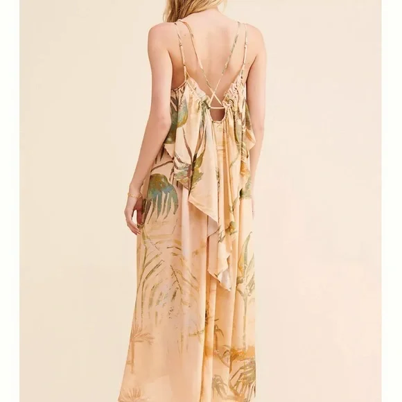 Anthropologie x Tahnee Kelland Strappy Tropical Print Midi Dress - Picture 2 of 16